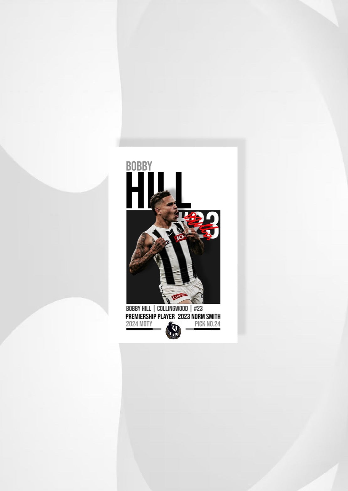 Bobby Hill | Collingwood AFL Poster