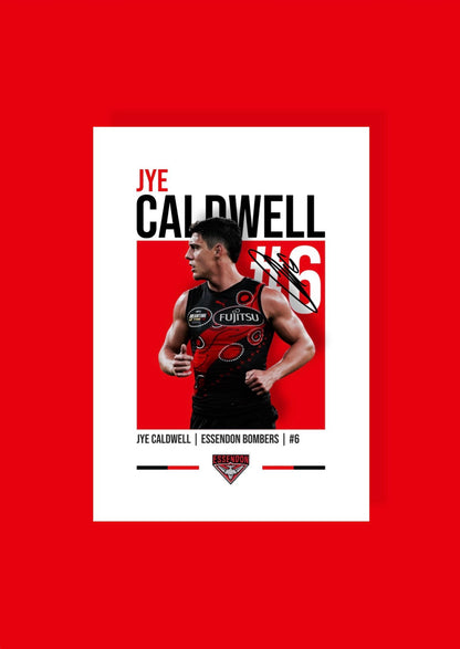Jye Caldwell | Essendon AFL Poster