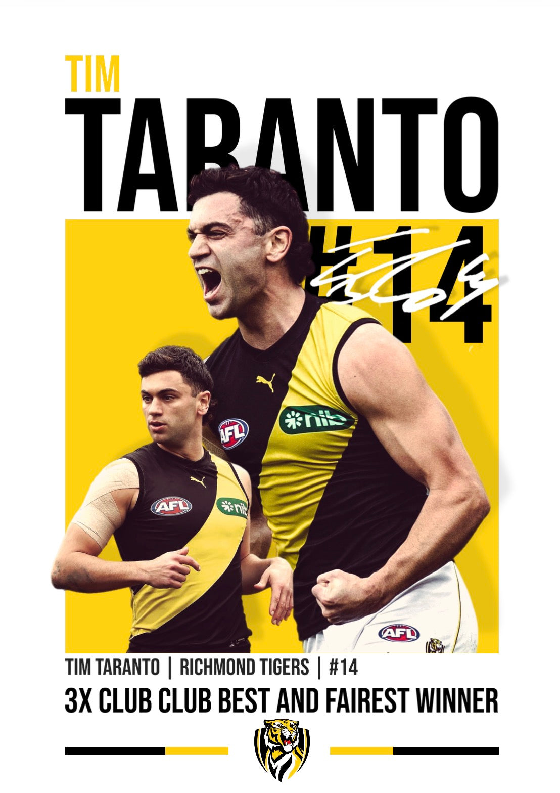 Tim Taranto | Richmond AFL Poster