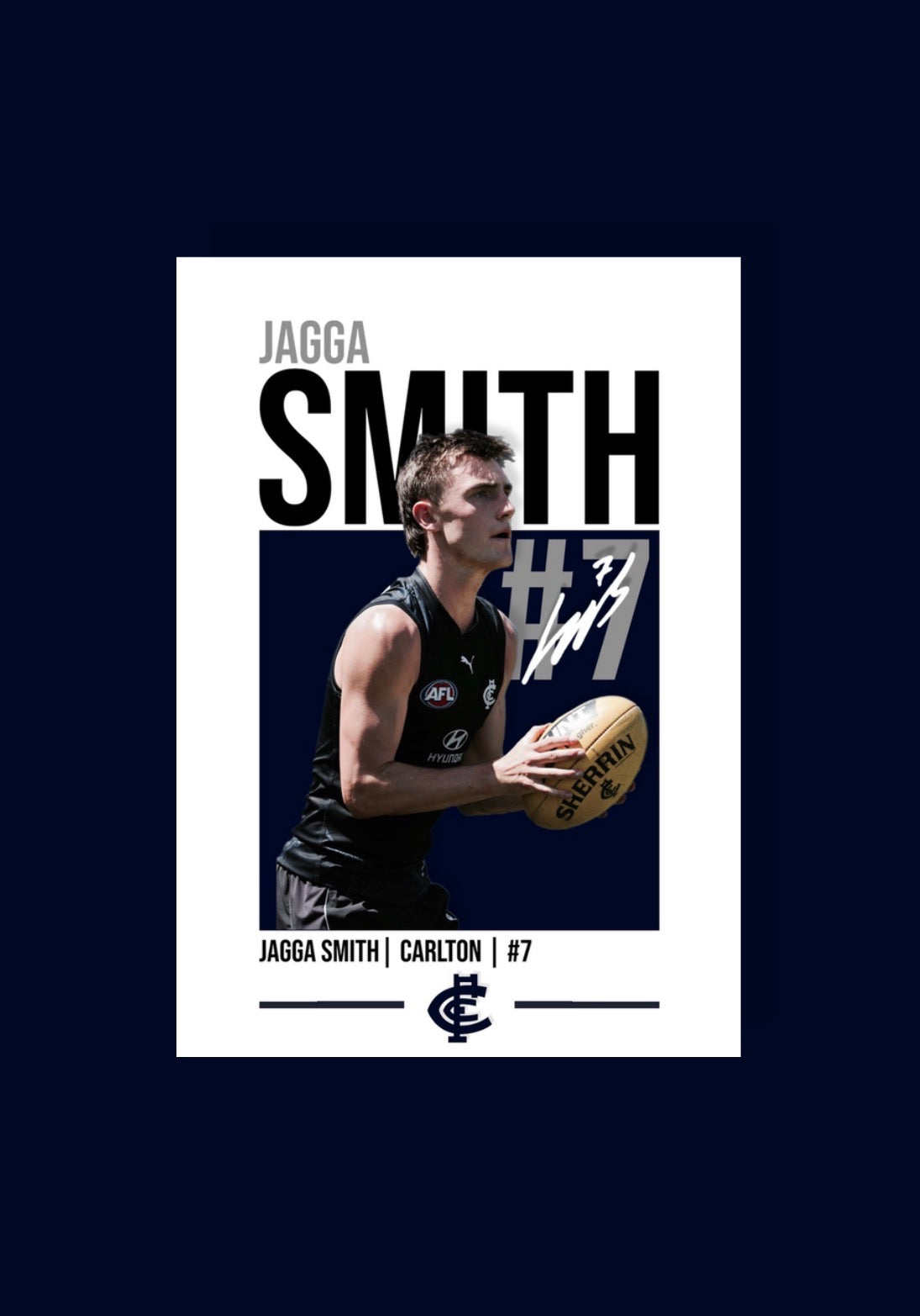 Jagga Smith | Carlton AFL Poster