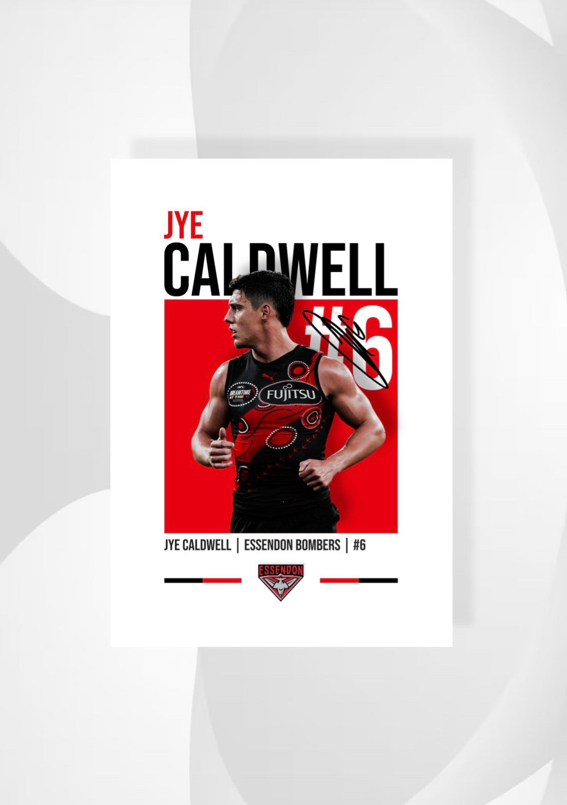 Jye Caldwell | Essendon AFL Poster